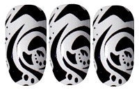Black Swirl Nail Wraps