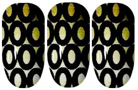 Black and Gold Hoops Nail Wraps