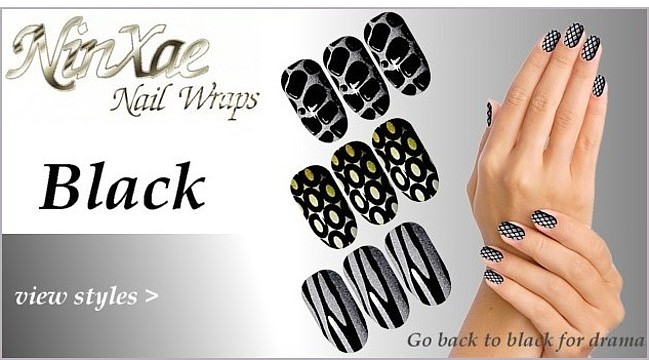 Black Nail Wraps
