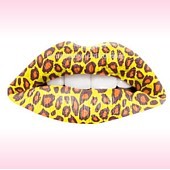 Cheetah Temporary Lip Tattoos