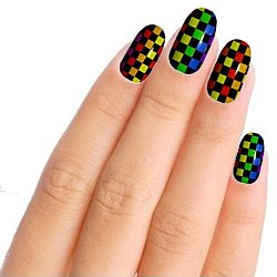 Funky Chequer Nail Art Nail Wraps