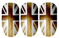 Gold Union Jack Nail Wraps