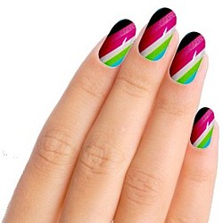 Groovy Stripes Nail Art Nail Wraps