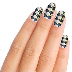 Mini Gold Harlequin Nail Art Nail Wraps