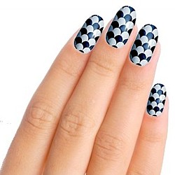 Mini Silver Harlequin Nail Art Nail Wraps