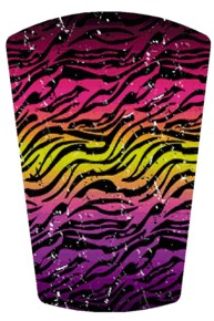 Neon Zebra Shoe Stickers