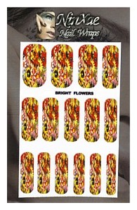 Packaging for Bright Flowers Nail Wraps