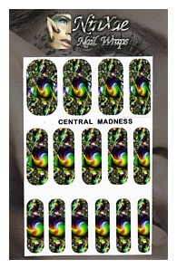 Packaging for Central Madness Nail Wraps