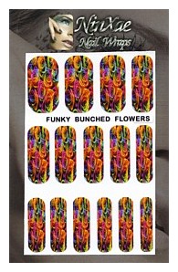 Packaging for Funky Bunched Nail Wraps