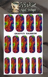 Pack Graffiti Rainbow Nail Wraps