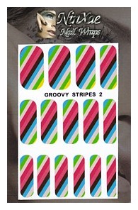Packaging for Groovy Stripes Nail Wraps