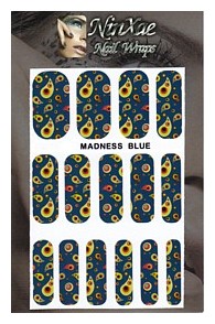 Packaging for Madness Blue Nail Wraps