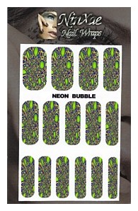 Packaging for Neon Bubble Nail Wraps