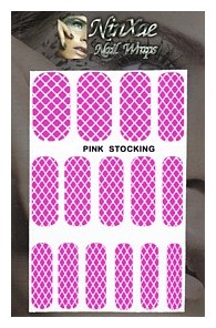 Packaging for Pink Stocking Nail Wraps