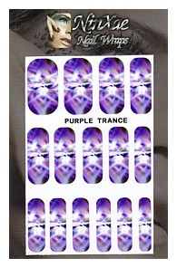 Packaging for Purple Trance Nail Wraps