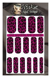 Packaging for Shocking Pink Leopard Nail Wraps