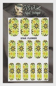 Packaging for Star Flower Nail Wraps