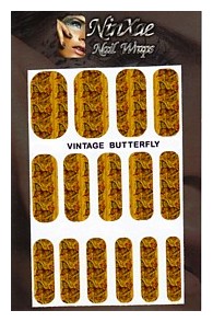 Packaging for Vintage Butterfly Nail Wraps