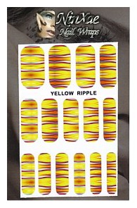 Packaging for Yellow Ripple Nail Wraps