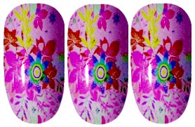 Pink Flowers Nail Wraps