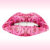 Pink Rose Temporary Lip Tattoos