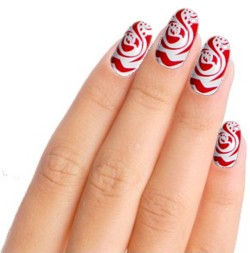 Pink Swirl Nail Art Nail Wraps