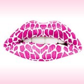 Pink Giraffe Temporary Lip Tattoos