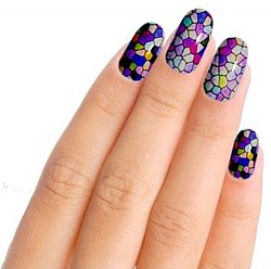 Purple Mosaic Nail Art Nail Wraps