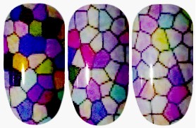 Purple Mosaic Nail Wraps