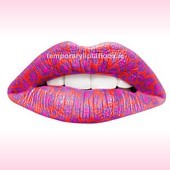 Red Cheetah Temporary Lip Tattoos