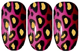Shocking Pink Leopard Nail Wraps