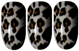 Silver Leopard Nail Wraps