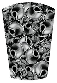 Silver Skulls Shoe Stickers
