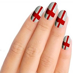 St Georges Cross Nail Art Nail Wraps