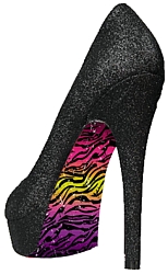 Stiletto Wraps - Neon Zebra