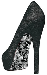 Stiletto Wraps by NinXae - Silver Skulls