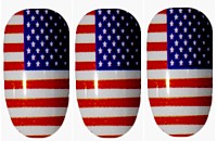 USA Flag Nail Wraps