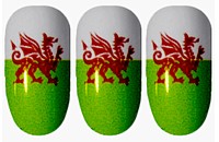 Welsh Flag Nail Wraps