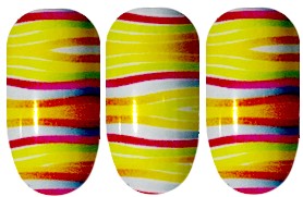 Yellow Ripple Nail Wraps