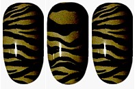 Zebra Gold Nail Wraps