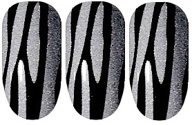 Zebra Sparkle Nail Wraps