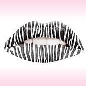 Zebra Temporary Lip Tattoos