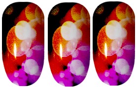 Colourful Bubbles Nail Art Wraps