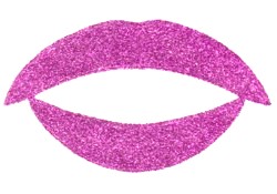 Pink Glitter temporary lip tattoos