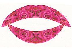 Pink Rose Lip Tattoos