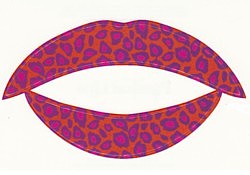 Red Cheetah Lip Tattoos