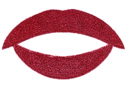 Red Glitter Lip Tattoos